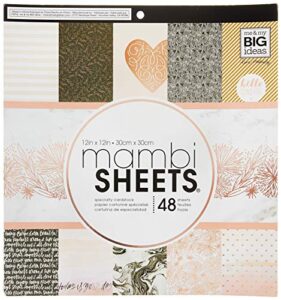 me & my big ideas cdstck mambi sheets cdstk pad 12×12 rose gold