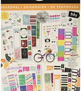 me & my BIG ideas Sticker Value Pack - The Happy Planner Scrapbooking Supplies - All in A Season Theme - Multi-Color & Gold Foil - Great for Projects & Albums - 30 Sheets, 876 Stickers Total