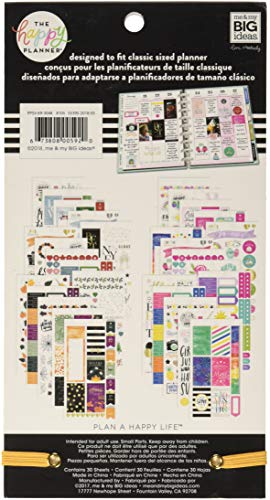 me & my BIG ideas Sticker Value Pack - The Happy Planner Scrapbooking Supplies - All in A Season Theme - Multi-Color & Gold Foil - Great for Projects & Albums - 30 Sheets, 876 Stickers Total