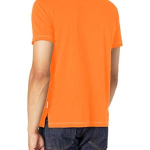 A|X ARMANI EXCHANGE Men's Organic Cotton Contrast Logo Polo, Oriole, XL