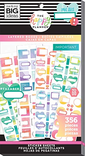 ME & MY BIG IDEAS Happy Planner STCKRS BX, Layered Boxes, 356/Pkg