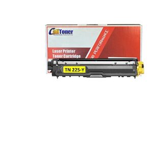 calitoner compatible laser toner cartridge yellow replacement brother tn221 tn225 for brother mfc-9130cw, mfc-9330cdw, mfc-9340cdw, hl-3140cw, hl-3170cdw printer- (1 pack)