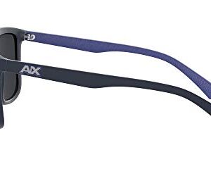 A|X ARMANI EXCHANGE Men's AX4093S Square Sunglasses, Matte Blue/Blue Mirrored/Blue, 56 mm