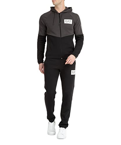 Emporio Armani EA7 men tracksuit black - grey M