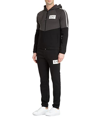 Emporio Armani EA7 men tracksuit black - grey M