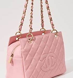 CHANEL Women's Pre-Loved Petite Timeless Tote, Caviar, Pink, One Size
