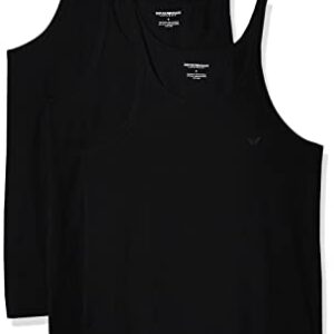 Emporio Armani Men's 3-Pack Tank Top Regular Fit, Black, Large