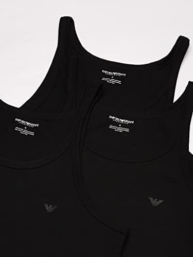 Emporio Armani Men's 3-Pack Tank Top Regular Fit, Black, Large