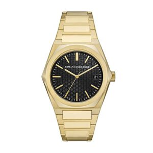 AX ARMANI EXCHANGE Men's Three-Hand Date Gold-Tone Stainless Steel Watch (Model: AX2810)