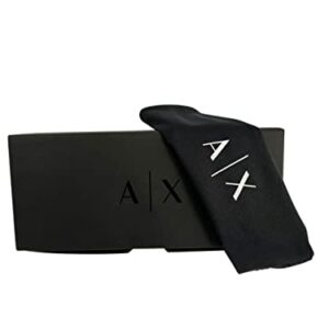 Armani Exchange AX4070S 82396G 57MM Shiny Grey/Mirror Black Pillow Sunglasses for Men + BUNDLE with Designer iWear Complimentary Care Kit