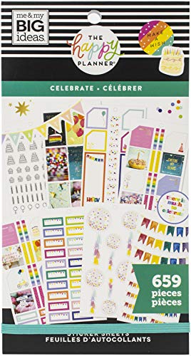 ME & MY BIG IDEAS Happy Planner STCKRS, Celebrate, 659/Pkg