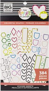 me & my big ideas happy planner stckrs col, colorful shapes, 384/pkg