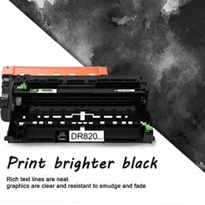 TN-880 Toner Cartridge & DR820 Drum Unit Compatible TN880 DR820 Replacement for Brother DR820 TN-880 for Brother DCP-L5500DN L5600DN L5650DN MFC-L6700DW L6750DW Printer Toner.(1 Toner, 1 Drum 2 Pack)