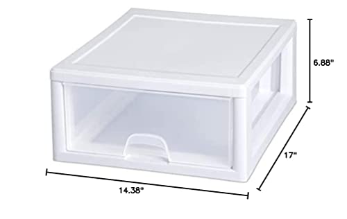 Sterilite 23018006 16 Quart Stacking Drawer, Clear