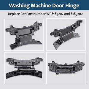 B.ZSSY Washer Door Hinge Compatible for Whirlpool Kenmore Maytag Amana Replace for Part number 8183202,WP8183202,W10005090,W10200695 Washing Machine Door Hinge includes MHWE300VW10 MHWE450WW01 etc.