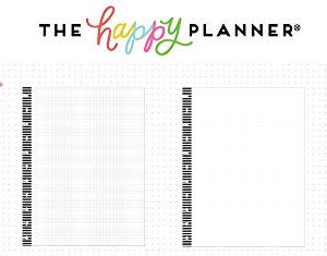 me & my BIG ideas Note Paper Sheets - The Happy Planner Scrapbooking Supplies - 40 Sheets of Pre-Punched Paper - 20 Sheets of Graph Paper, 20 Sheets of Note Paper - Make Lists, Doodle - Big Size