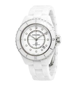 chanel j12 diamond white dial ladies watch h5705