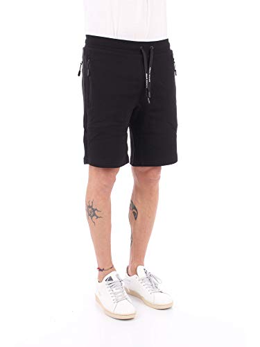 A|X ARMANI EXCHANGE Men's Drawstring Bermuda Short with Zip Pockets, Black, XL