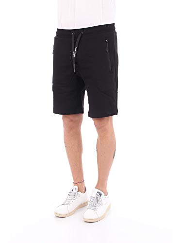 A|X ARMANI EXCHANGE Men's Drawstring Bermuda Short with Zip Pockets, Black, XL