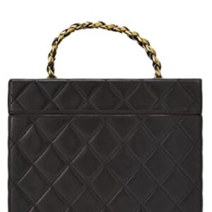 CHANEL, Pre-Loved Black Quilted Lambskin Vanity Large, Black