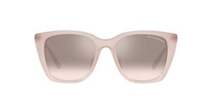 a|x armani exchange women’s ax4116su universal fit butterfly sunglasses, light brown mirrored silver gradient, 53 mm
