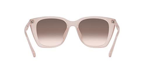 A|X ARMANI EXCHANGE Women's AX4116SU Universal Fit Butterfly Sunglasses, Light Brown Mirrored Silver Gradient, 53 mm