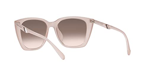 A|X ARMANI EXCHANGE Women's AX4116SU Universal Fit Butterfly Sunglasses, Light Brown Mirrored Silver Gradient, 53 mm