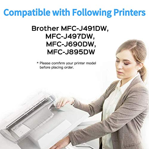 LC3011BK Black Ink Cartridge Replacement for Brother LC 3011 LC3011XL Ink Compatible with Brother MFC-J491DW MFC-J497DW MFC-J690DW MFC-J895DW Printer (3BK)