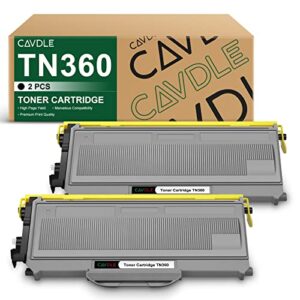 cavdle tn360 2-packs compatible toner cartridge replacement for brother tn360 work with brother dcp-7030 dcp-7040 mfc-7340 mfc-7440n mfc-7840w hl-2140 hl-2150 hl-2170w black-2 packs