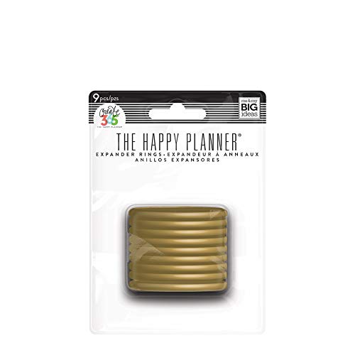 me & my BIG ideas Plastic Expander Discs, Gold - The Happy Planner Scrapbooking Supplies - Add Extra Pages, Notes & Artwork - Create More Space for Notebooks, Planners & Journals - Expander Size