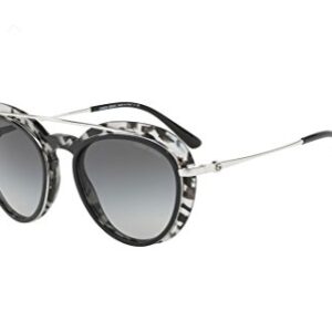 GIORGIO ARMANI AR6055F - 301511 Sunglasses Silver/Black Spotted w/Grey Fade Lens 54mm