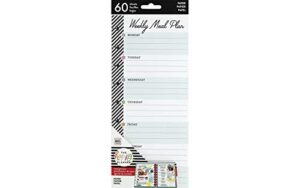 me & my big ideas meal plan half sheets – the happy planner extension – scrapbooking supplies – 60 pre-punched double-sided weekly meal plan & grocery checklist pages – classic size