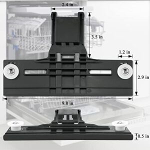 Upgraded W10350375 Dishwasher Top Rack Adjuster & W10195839 Rack Adjuster & W10195840 Arm Positioner & 10508950 Stop Clip & W10250160 Clip Lock, Replacement for Whirlpool Dishwasher Parts, 10 Pack