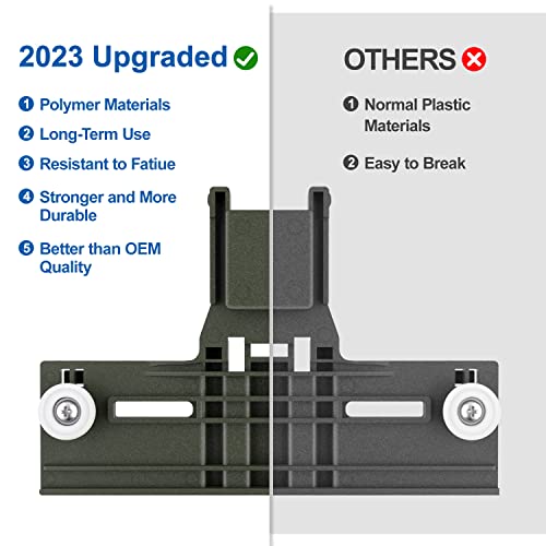 Upgraded W10350375 Dishwasher Top Rack Adjuster & W10195840 Dishwasher Positioner & W10195839 Rack Adjuster & W10508950 Stop Track Replacement for Whirlpool WDTA50SAHZ0 dishwasher parts(8 Packs)