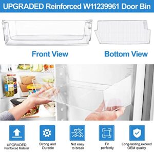 [2 PACK] UPGRADED W11239961 Refrigerator Door Shelf Bin Replacement Compatible with Whirlpool Refrigerator Door Shelf Parts W10900538, PS12578777, WRS315SDHM01, WRS321SDHZ01, WRS315SDHZ08,WRS325SDHZ01