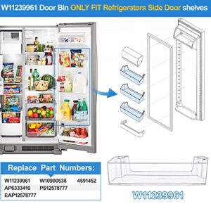 [2 PACK] UPGRADED W11239961 Refrigerator Door Shelf Bin Replacement Compatible with Whirlpool Refrigerator Door Shelf Parts W10900538, PS12578777, WRS315SDHM01, WRS321SDHZ01, WRS315SDHZ08,WRS325SDHZ01