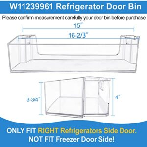[2 PACK] UPGRADED W11239961 Refrigerator Door Shelf Bin Replacement Compatible with Whirlpool Refrigerator Door Shelf Parts W10900538, PS12578777, WRS315SDHM01, WRS321SDHZ01, WRS315SDHZ08,WRS325SDHZ01