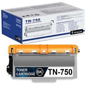 tn 750 toner 1-pack black 𝑯𝒊𝒈𝒉 𝒀𝒊𝒆𝒍𝒅, lvel compatible tn750 | tn-750 toner cartridge replacement for brother mfc-8710dw 8810dw hl-5440d 5470dw 5450dn dcp-8155dn 8110dn printer, tn750 toner