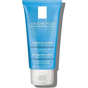 la roche-posay ultra-fine scrub for sensitive skin, gentle exfoliating face wash with ultra-fine pumice particles to remove dead skin, safe for sensitive skin