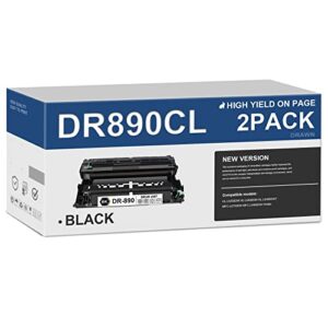 nucala 2 pack dr-890 dr890 drum unit compatible dr890 drum replacement for brother dr-890 hl-l6250dw l6400dw l6400dwt mfc-l6750dw l6900dw printer drum, black(50,500 pages)