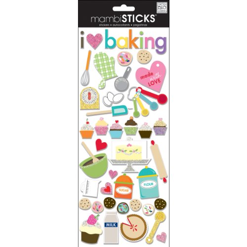 Me & My Big Ideas Designer Chipboard Stickers, I Love Baking