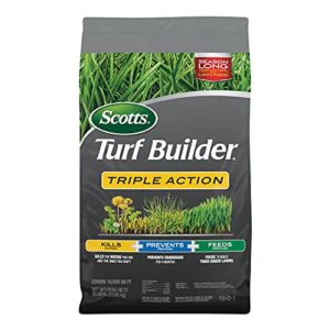scotts turf builder triple action – combination weed control, weed preventer, and fertilizer, 50 lbs., 10,000 sq. ft.