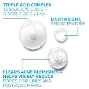 La Roche Posay Effaclar Salicylic Acid Acne Treatment to Minimize Pores, Clear Acne Blemishes and Post Acne Marks