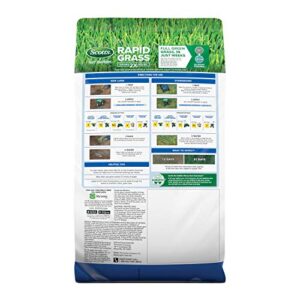 Scotts Turf Builder Rapid Grass Sun & Shade Mix, Combination Seed and Fertilizer, Grows Green Grass in Just Weeks, 5.6 lbs.