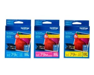 brother part# lc793pks 3-color ink combo pack (oem) 1,200 pages ea.