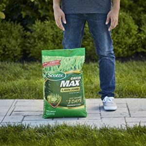 Scotts Green Max Lawn Food - Lawn Fertilizer Plus Iron Supplement Builds Thick, Green Lawns - Deep Greening in 3 Days - Covers 10,000 sq. ft.