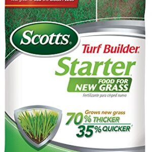 Scotts Turf Builder Starter Food for New Grass, 15 lb. - Lawn Fertilizer for Newly Planted Grass, Also Great for Sod and Grass Plugs - Covers 5,000 sq. ft.