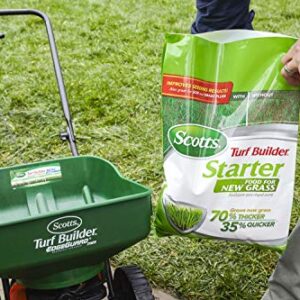 Scotts Turf Builder Starter Food for New Grass, 15 lb. - Lawn Fertilizer for Newly Planted Grass, Also Great for Sod and Grass Plugs - Covers 5,000 sq. ft.