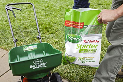 Scotts Turf Builder Starter Food for New Grass, 15 lb. - Lawn Fertilizer for Newly Planted Grass, Also Great for Sod and Grass Plugs - Covers 5,000 sq. ft.