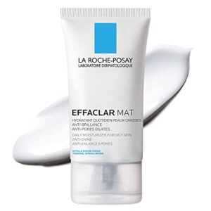 la roche-posay effaclar mat oil-free mattifying moisturizer for face, facial moisturizer for oily skin, to reduce oil and minimize pores, moisturizing shine control for sensitive skin